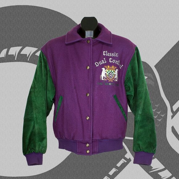 Vintage Wool/Suede Varsity Bomber Jacket Men's Small 1980s - Picture 1 of 7